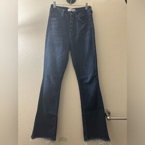 KanCan Dark Indigo Flare Jeans High Rise